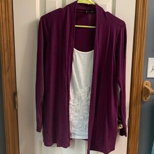 AB Studio Purple Cardigan Top